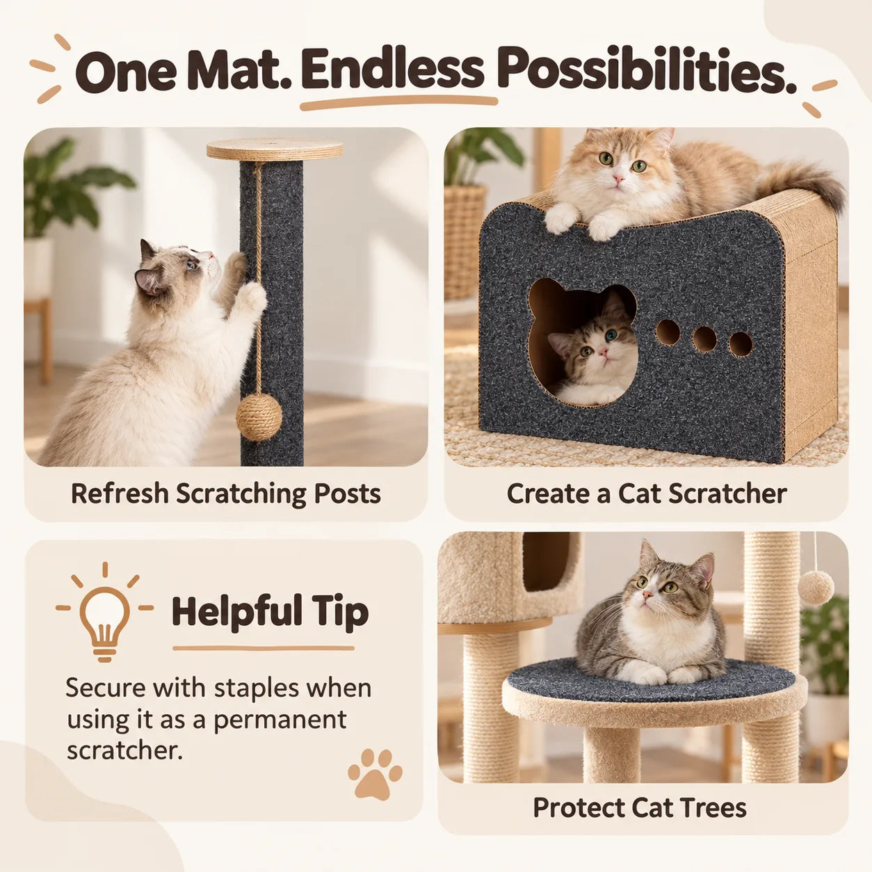 ScratchMat™ Self-Adhesive Cat Scratcher