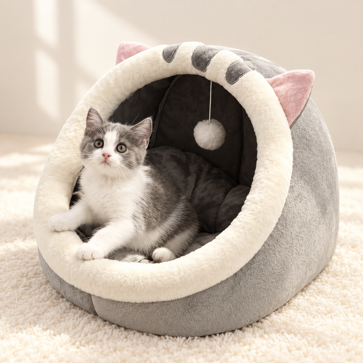SnuggleCave™ سرير للقطط