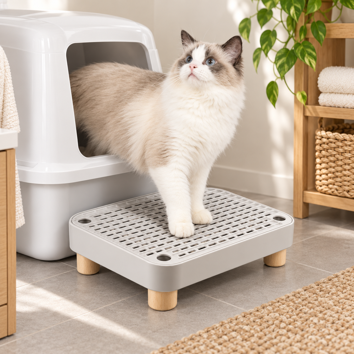 Rampe et tapis récupérateur pour bac à litière EasyStep™