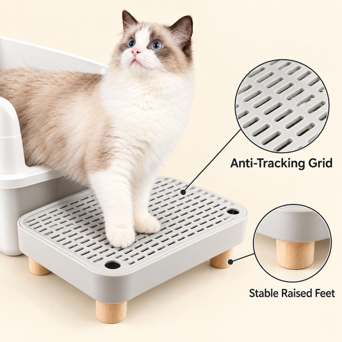 Rampe et tapis récupérateur pour bac à litière EasyStep™