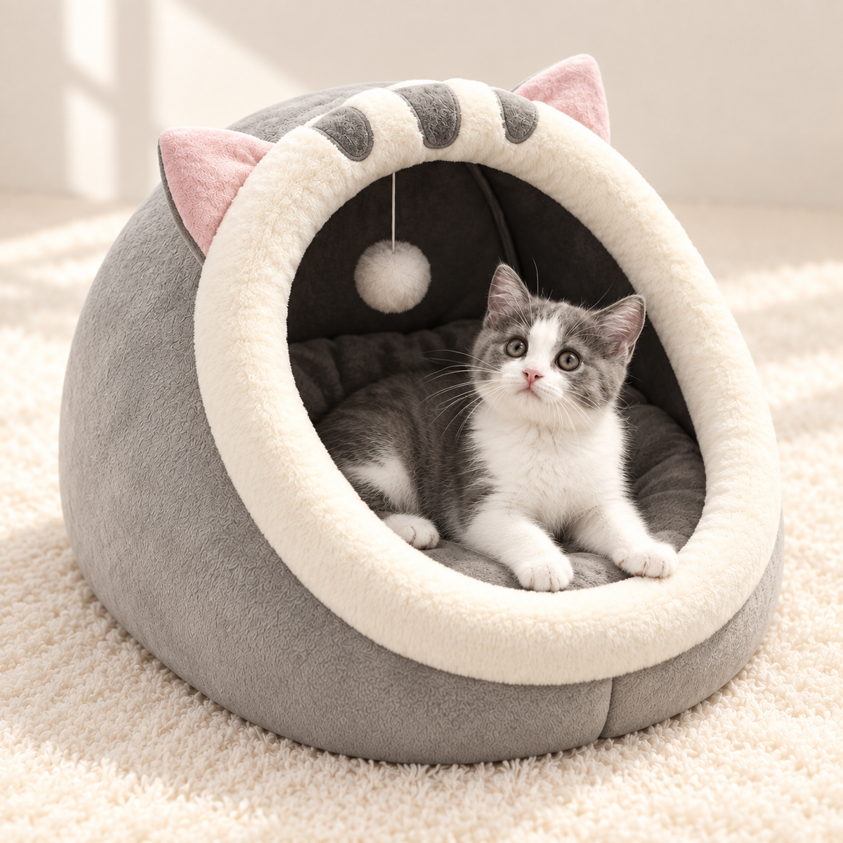 SnuggleCave™ سرير للقطط